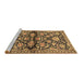 Sideview of Machine Washable Persian Brown Traditional Rug, wshtr4568brn