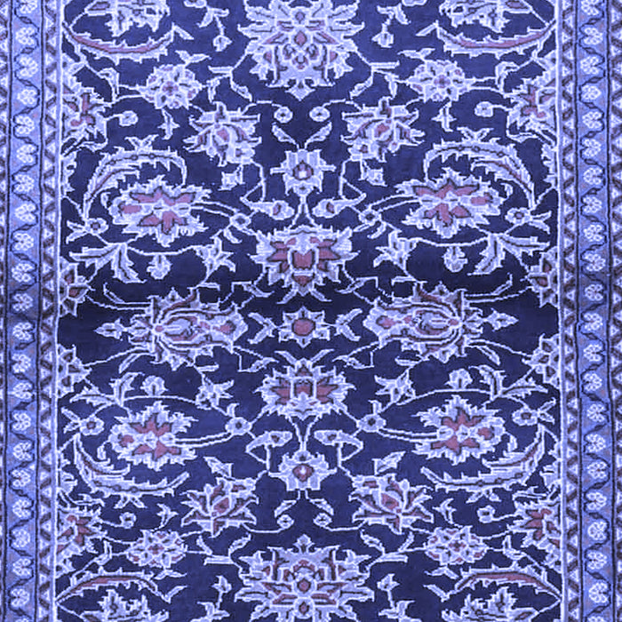 Machine Washable Persian Blue Traditional Rug, wshtr4568blu