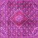 Square Machine Washable Persian Pink Traditional Rug, wshtr4569pnk