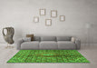 Machine Washable Persian Green Traditional Area Rugs in a Living Room,, wshtr4569grn