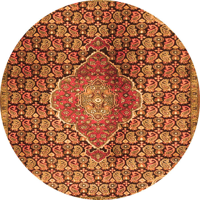 Square Persian Orange Traditional Rug, tr4569org