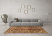 Machine Washable Persian Brown Traditional Rug in a Living Room,, wshtr4569brn