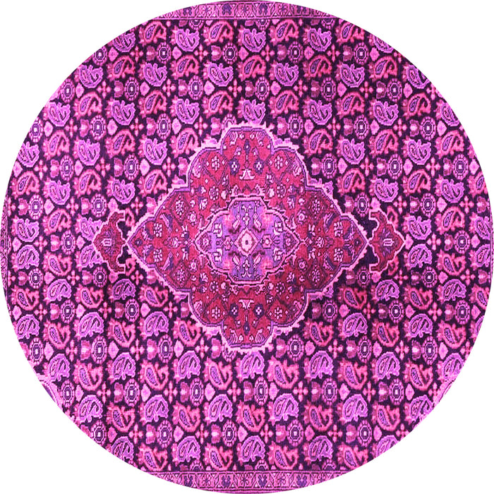 Round Persian Pink Traditional Rug, tr4569pnk