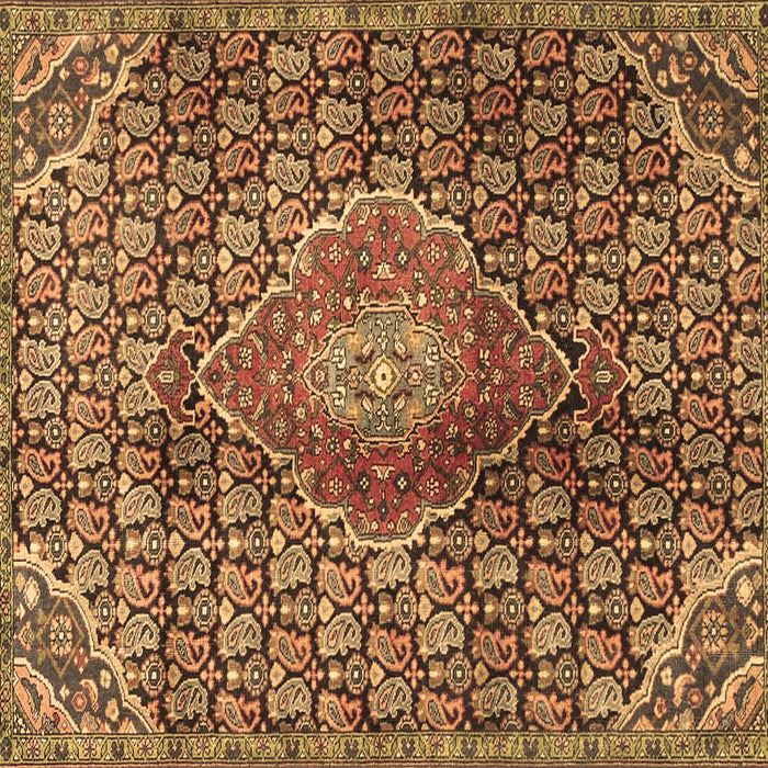 Square Persian Brown Traditional Rug, tr4569brn