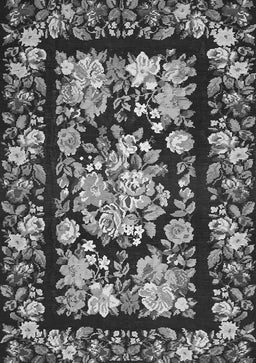 Medallion Gray French Rug, tr456gry