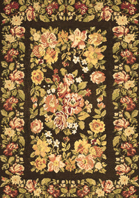 Medallion Brown French Rug, tr456brn