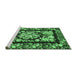 Sideview of Machine Washable Medallion Emerald Green French Area Rugs, wshtr456emgrn