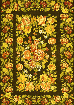 Medallion Yellow French Rug, tr456yw
