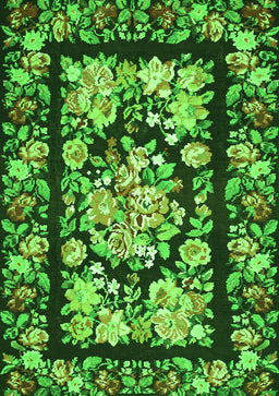 Medallion Green French Rug, tr456grn