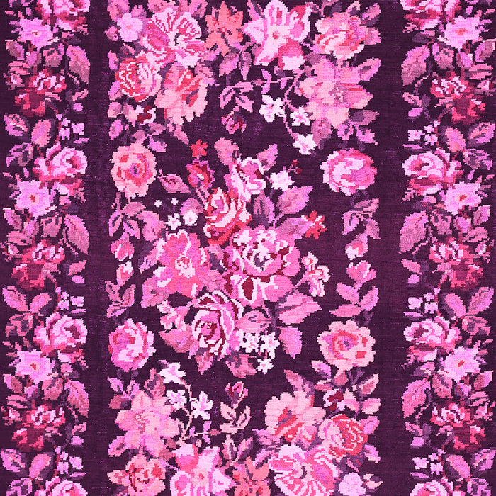 Machine Washable Medallion Pink French Rug, wshtr456pnk