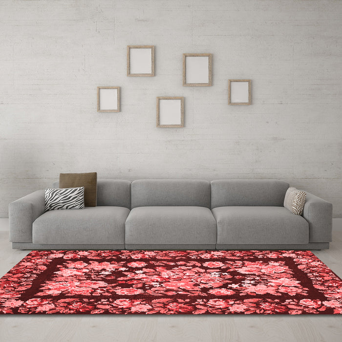 French Red Washable Rugs