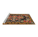Sideview of Machine Washable Traditional Bronze Brown Rug, wshtr457