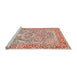 Sideview of Machine Washable Traditional Brown Rug, wshtr4570