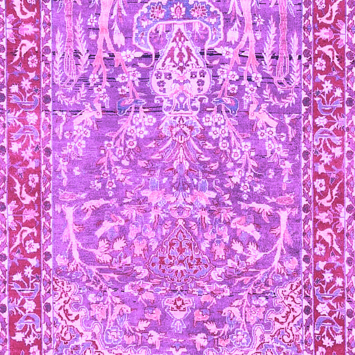Machine Washable Persian Purple Traditional Area Rugs, wshtr4570pur