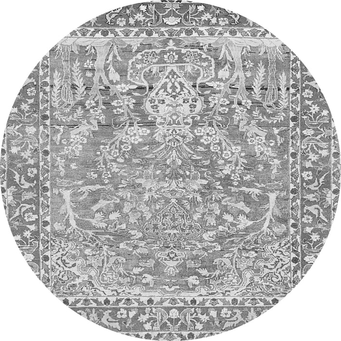 Machine Washable Persian Gray Traditional Rug, wshtr4570gry