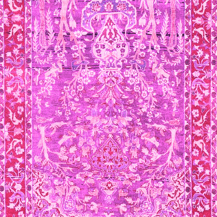 Machine Washable Persian Pink Traditional Rug, wshtr4570pnk