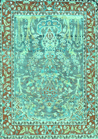 Persian Turquoise Traditional Rug, tr4570turq