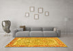 Machine Washable Persian Yellow Traditional Rug in a Living Room, wshtr4570yw