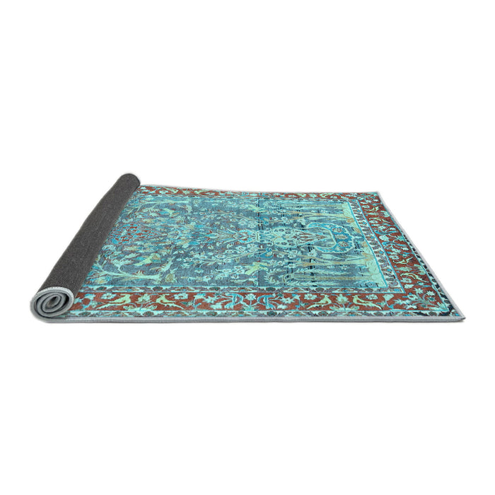 Sideview of Persian Light Blue Traditional Rug, tr4570lblu