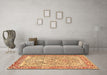 Machine Washable Persian Brown Traditional Rug in a Living Room,, wshtr4570brn