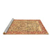 Sideview of Machine Washable Persian Brown Traditional Rug, wshtr4570brn