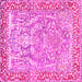 Square Persian Pink Traditional Rug, tr4570pnk