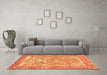 Machine Washable Persian Orange Traditional Area Rugs in a Living Room, wshtr4570org