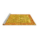 Sideview of Machine Washable Persian Yellow Traditional Rug, wshtr4570yw