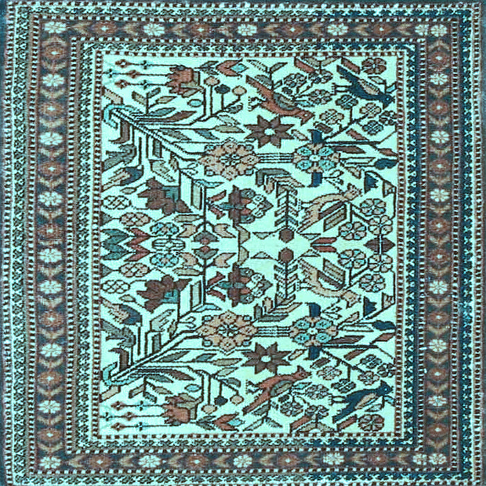 Square Persian Light Blue Traditional Rug, tr4571lblu