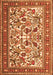 Serging Thickness of Machine Washable Persian Orange Traditional Area Rugs, wshtr4571org