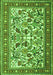 Serging Thickness of Machine Washable Persian Green Traditional Area Rugs, wshtr4571grn