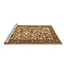 Sideview of Machine Washable Persian Brown Traditional Rug, wshtr4571brn