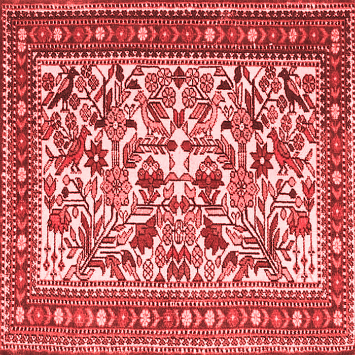 Machine Washable Persian Red Traditional Rug, wshtr4571red
