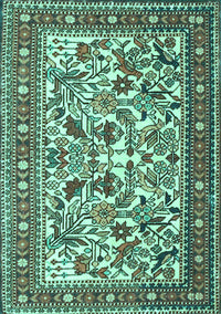 Persian Turquoise Traditional Rug, tr4571turq