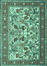 Persian Turquoise Traditional Rug, tr4571turq