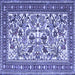 Square Machine Washable Persian Blue Traditional Rug, wshtr4571blu