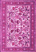 Machine Washable Persian Pink Traditional Rug, wshtr4571pnk