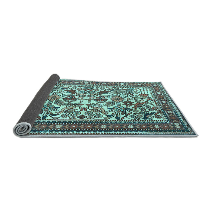 Sideview of Persian Light Blue Traditional Rug, tr4571lblu