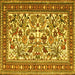 Square Persian Yellow Traditional Rug, tr4571yw