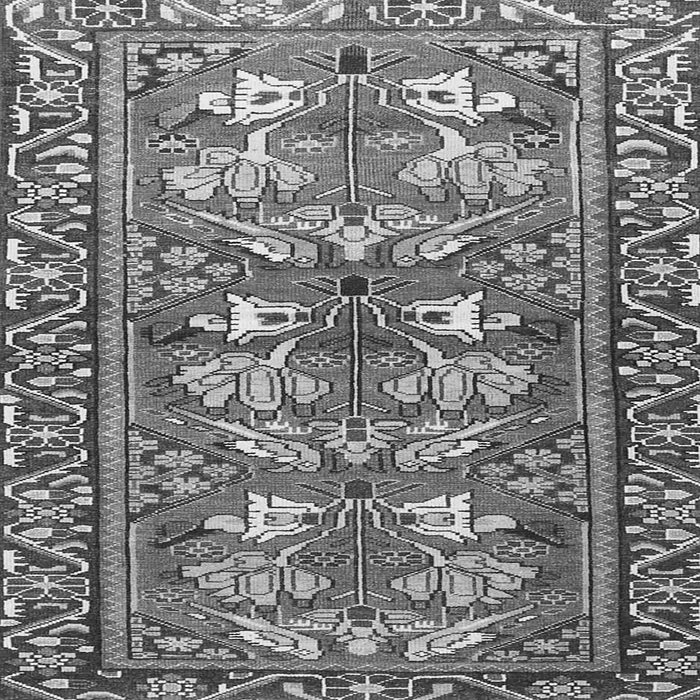 Serging Thickness of Persian Gray Traditional Rug, tr4572gry