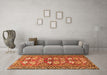 Machine Washable Persian Orange Traditional Area Rugs in a Living Room, wshtr4572org