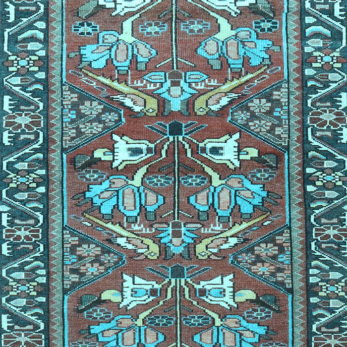 Machine Washable Persian Light Blue Traditional Rug, wshtr4572lblu