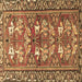 Square Persian Brown Traditional Rug, tr4572brn