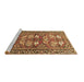 Sideview of Machine Washable Persian Brown Traditional Rug, wshtr4572brn