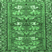 Square Machine Washable Persian Emerald Green Traditional Area Rugs, wshtr4572emgrn