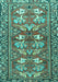 Machine Washable Persian Turquoise Traditional Area Rugs, wshtr4572turq