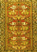 Machine Washable Persian Yellow Traditional Rug, wshtr4572yw