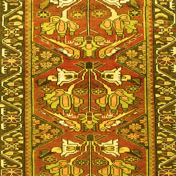 Machine Washable Persian Yellow Traditional Rug, wshtr4572yw
