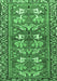 Machine Washable Persian Emerald Green Traditional Area Rugs, wshtr4572emgrn