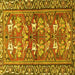 Square Machine Washable Persian Yellow Traditional Rug, wshtr4572yw